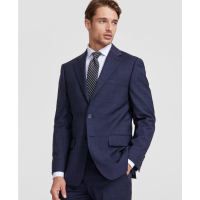 Calvin Klein 'Slim-Fit Wool-Blend Stretch Plaid Suit Separate Jacket' pour Hommes