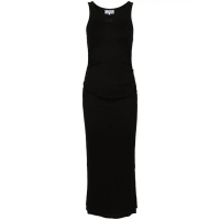 Ganni 'Logo-Embroidered Ruched' Midi Kleid für Damen