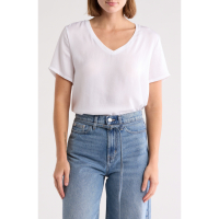 Calvin Klein Jeans 'V-Neck Charmeuse T-Shirt' pour Femmes