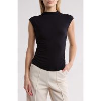 Calvin Klein 'Ruched Funnel Neck Top' pour Femmes