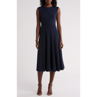 Calvin Klein 'Scuba Crepe Fit & Flare Dress' pour Femmes