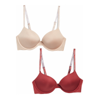 Calvin Klein 'Motive Shine 2-Pack Push-Up Bras' pour Femmes