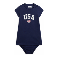 Polo Ralph Lauren 'Team USA Cotton T-Shirt Dress & Bloomer' für Baby Mädchen