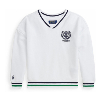 Polo Ralph Lauren 'US Open Crest Cotton Fleece Sweatshirt' für kleinkind & kleine Mädchen