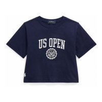 Polo Ralph Lauren 'US Open Print Cotton Jersey Boxy Tee' für kleinkind & kleine Mädchen