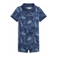 Polo Ralph Lauren 'Nautical-Print Cotton Mesh Polo Shortall' für Baby Jungen