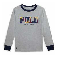 Polo Ralph Lauren 'Corduroy-Logo Cotton Long-Sleeve Tee' für Kleinkind & Kleiner Junge