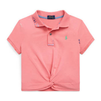 Ralph Lauren 'Twist-Front Stretch Mesh Polo Shirt' für große Mädchen