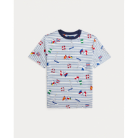 Ralph Lauren 'Sailing-Print Striped Cotton Jersey Tee' für großes Jungen