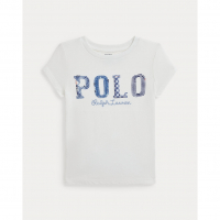 Ralph Lauren 'Mixed-Logo Cotton Jersey Tee' für Kleine Mädchen