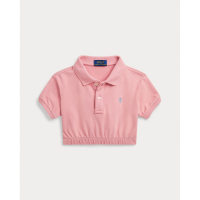 Ralph Lauren 'Stretch Mesh Boxy Polo Shirt' für Kleine Mädchen