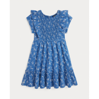 Ralph Lauren 'Floral Smocked Cotton Jersey Dress' für Kleine Mädchen