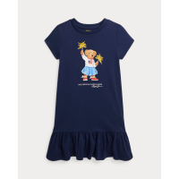 Ralph Lauren 'Polo Bear Cotton Jersey Tee Dress' für Kleine Mädchen