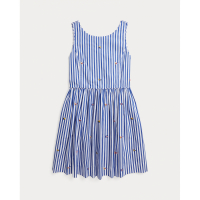 Ralph Lauren Kids 'Sailing Flag Cotton Poplin Dress' für große Mädchen