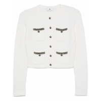 Elisabetta Franchi Women's 'Embroidered Bouclé' Cardigan