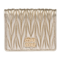 Miu Miu 'Logo-Plaque Matelassé' Portemonnaie für Damen