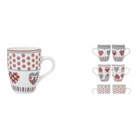 Cose a Casa 'Xmas Heart' Tassen-Set - 280 cc, 12 Stücke