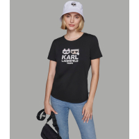 Karl Lagerfeld Paris 'Karl And Choupette Emoji Tee' für Damen