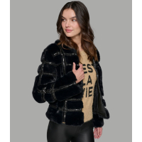 Karl Lagerfeld Paris 'Sequin Trimmed Faux Fur Coat' für Damen