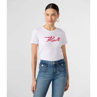 Karl Lagerfeld Paris 'Contrast Daisies Logo Tee' für Damen