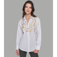 Karl Lagerfeld Paris 'Karl Charms And Pearls Poplin Shirt' für Damen