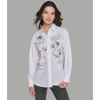 Karl Lagerfeld Paris 'Karl Sayings Embellished Poplin Shirt' für Damen