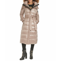 Karl Lagerfeld Paris Women's 'Karl Lagerfeld Shine Hooded Belted Puffer Coat'