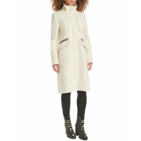 Karl Lagerfeld Paris 'Zip-Front Bouclé Coat' pour Femmes