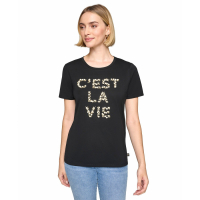 Karl Lagerfeld Paris 'Embellished C'est La Vie T-Shirt' für Damen