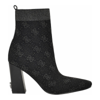 Guess Women's 'Yonel Block Heel Stretch Knit Logo' Booties