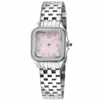 Gevril Women's Milan Rose Quartz Dial, Stainless Steel Bracelet Watch