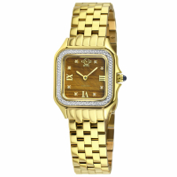 Gevril Women's Milan Tiger Eye Dial IPYG Stainless Steel Bracelet Watch