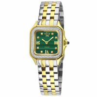 Gevril Women's Milan Malachite Dial, Two Toned Ss/IPYG  Bracelet Watch