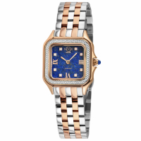 Gevril Women's Milan Blue Lapis Dial, Two Toned Ss/IPRG Bracelet Watch