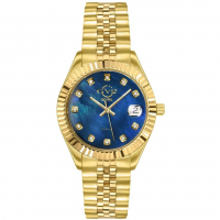 Gevril Women's Naples Blue Dial Yellow Gold Watch