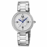 Gevril Women's Piemonte Stainless Steel Case, White Dial, Diamond Watch