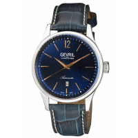 Gevril Men's Five Points, Blue Dial, Blue Strap Watch