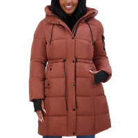 Steve Madden 'Juniors' Hooded Puffer Anorak Coat' pour Femmes