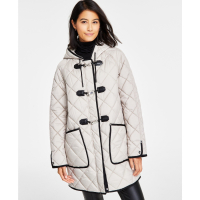 DKNY 'Hooded Toggle Quilted Coat' pour Femmes