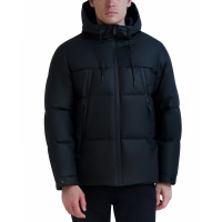 Karl Lagerfeld Men's 'Hooded Puffer with Elongated Zipper Pockets'