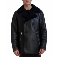 Karl Lagerfeld Men's 'Faux-Shearling Double-Breasted Car Coat'