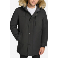 Calvin Klein Men's 'Arctic Faille Water Resistant Parka with Removable Faux Fur Trim'