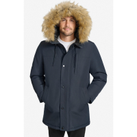 Calvin Klein Men's 'Arctic Faille Water Resistant Parka with Removable Faux Fur Trim'