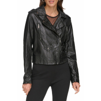 DKNY 'Washed Faux Leather Moto Jacket' für Damen