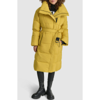 DKNY 'Asymmetrical Belted Water Resistant Puffer Jacket' für Damen