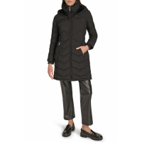 Calvin Klein 'Matte Stretch Hooded Chevron Quilted Jacket' für Damen