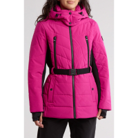 Michael Kors 'Hooded Belted Chevron Quilted Puffer Jacket' für Damen