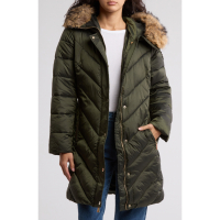 Michael Kors 'Faux Fur Trim Water Resistant Belted Puffer Jacket' für Damen