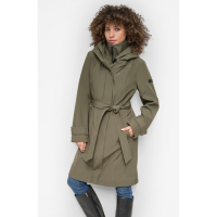 DKNY 'Hooded Belted Softshell Jacket with Bib' für Damen