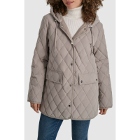 DKNY Women's 'Hooded Diamond Quilted Coat'